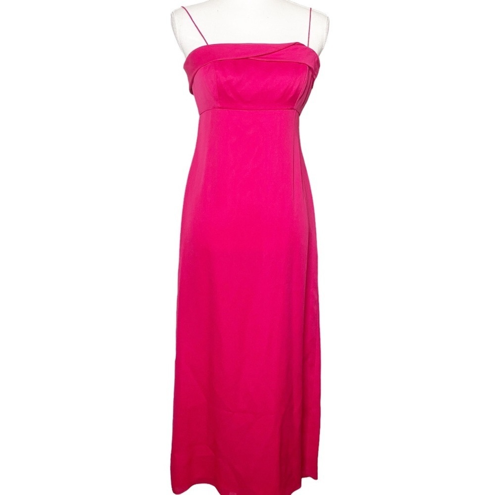 Chadwicks SZ 4P Party Prom slip Dress Pink Chiffon MIDI Wedding Bridesmaid